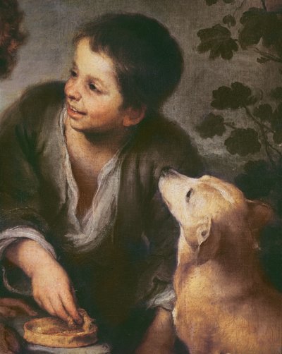 Children Eating a Pie, (detail) by Bartolomé Esteban Murillo